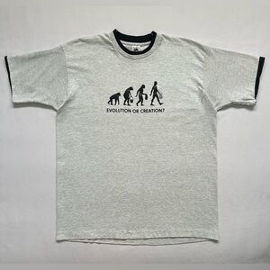 Vintage 1990s ‘Evolution is Creation’ Graphic Beer T-Shirt